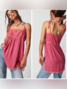 Free People One Elise Tunic in Mademoiselle Combo Color New with Tags Size XL